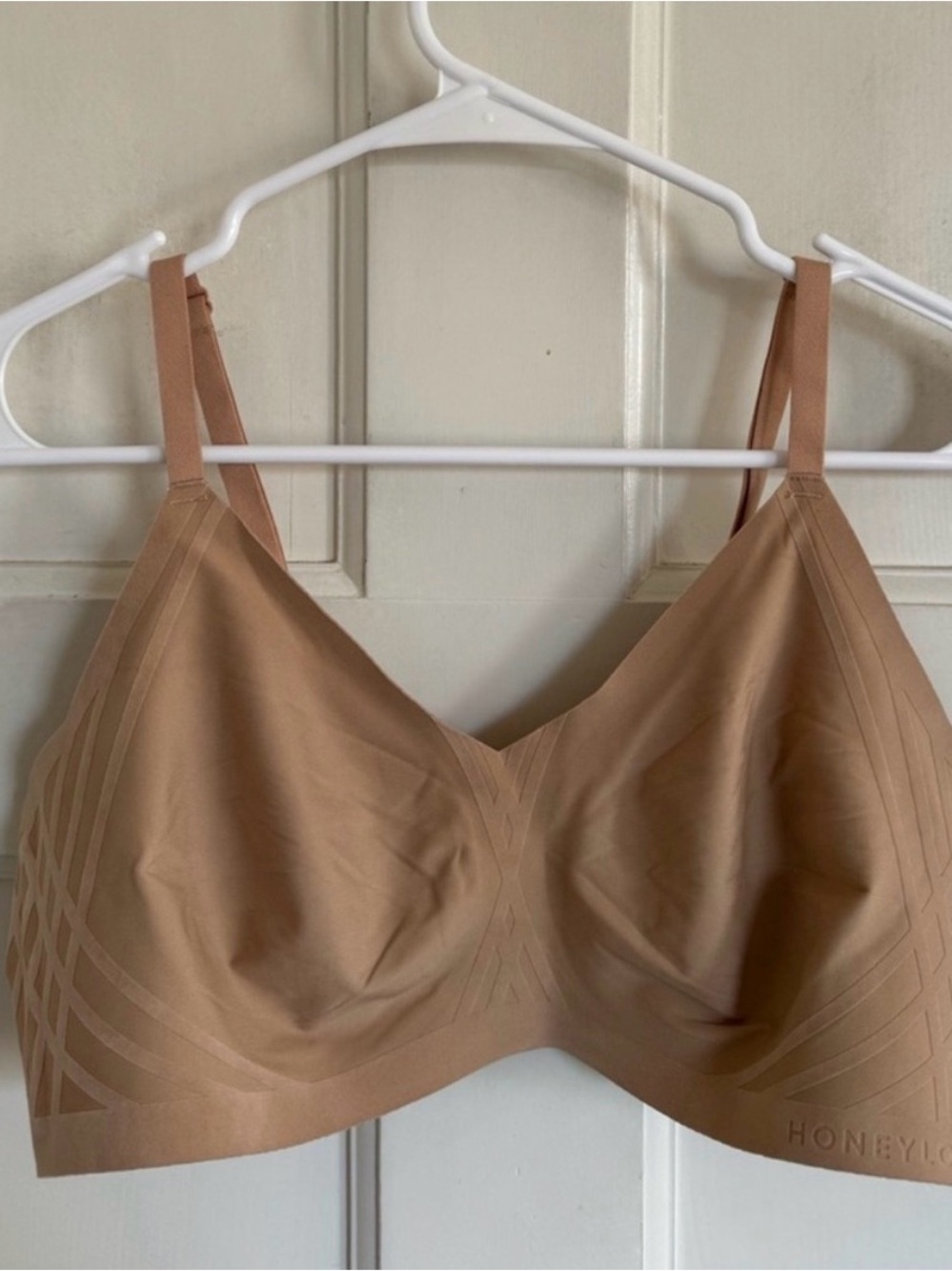 Honeylove nude wireless bra size large